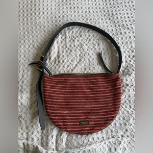 rag & bone Mercer Raffia Hobo bag Red/Pink mix BNWOT